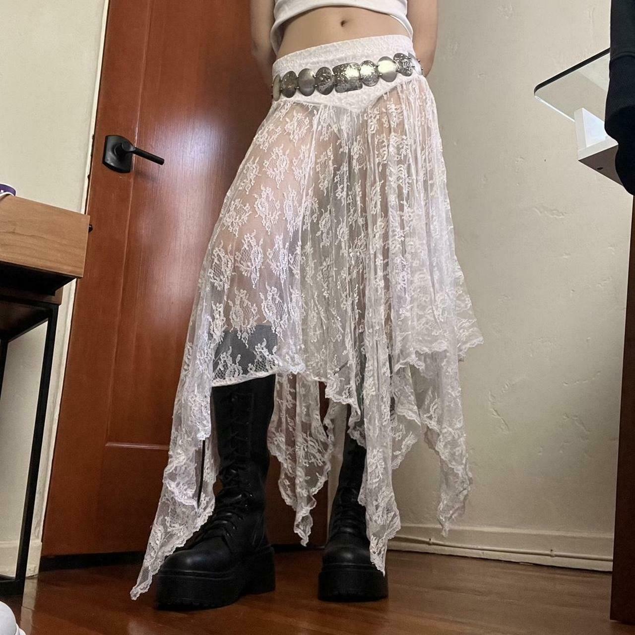 Y2K Aesthetic Coquette Style Cargo Skirt - Grunge Fashion Asymmetrical Short Skirt