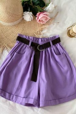 Y2K Aesthetic Coquette Style Cargo Skirt - Grunge Fashion Women's Elegant Cotton Shorts