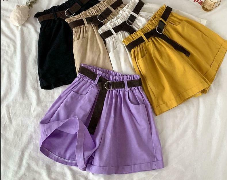 Y2K Aesthetic Coquette Style Cargo Skirt - Grunge Fashion Women's Elegant Cotton Shorts