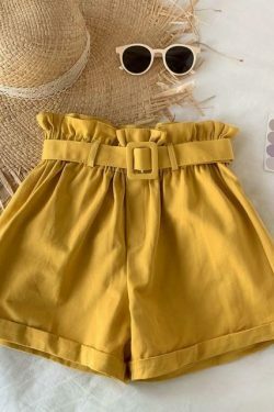 Y2K Aesthetic Coquette Style Cargo Skirt - Grunge Fashion Women's Elegant Cotton Shorts