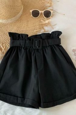 Y2K Aesthetic Coquette Style Cargo Skirt - Grunge Fashion Women's Elegant Cotton Shorts