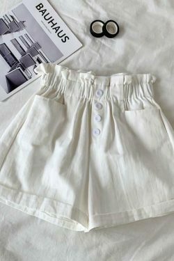 Y2K Aesthetic Coquette Style Cargo Skirt - Grunge Fashion Women's Elegant Cotton Shorts