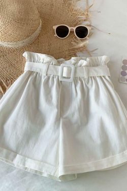 Y2K Aesthetic Coquette Style Cargo Skirt - Grunge Fashion Women's Elegant Cotton Shorts