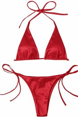 Y2K Aesthetic Coquette Style Cargo Skirt and Cute Tops Beach Suit Swimsuit