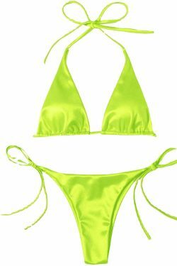 Y2K Aesthetic Coquette Style Cargo Skirt and Cute Tops Beach Suit Swimsuit