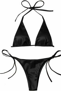 Y2K Aesthetic Coquette Style Cargo Skirt and Cute Tops Beach Suit Swimsuit