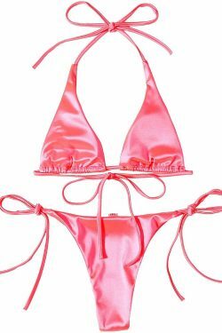 Y2K Aesthetic Coquette Style Cargo Skirt and Cute Tops Beach Suit Swimsuit