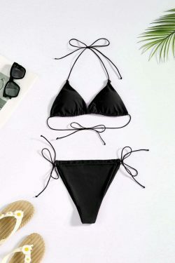 Y2K Aesthetic Coquette Style Cargo Skirt Bikini Set