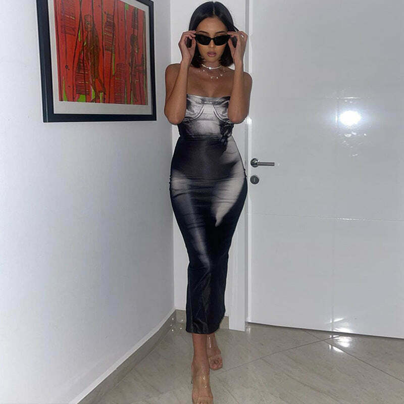 Y2K Aesthetic Coquette Style Cargo Skirt Dress with Back Slit - Women's Fashion Y2K Aesthetic Coquette Style Cargo Skirt Dress with Back Slit - Women's Fashion