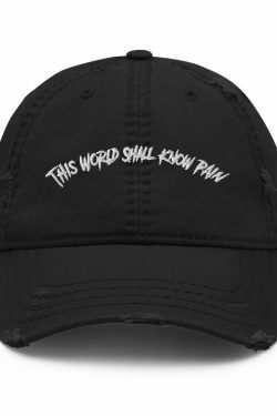 Y2K Aesthetic Coquette Style Cargo Skirt Hoodie - 'This World Shall Know Pain' Cap