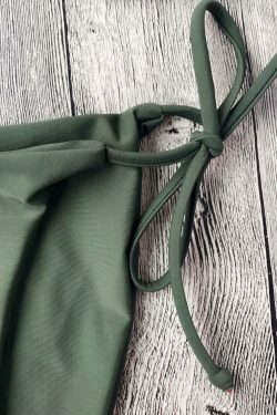 Y2K Aesthetic Coquette Style Cargo Skirt Set with T-Back Bralette and String Bikini