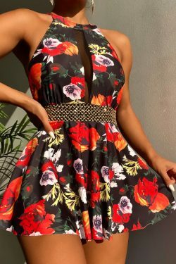 Y2K Aesthetic Coquette Style Cargo Skirt Swimsuit - Vintage-inspired Fashion for Women