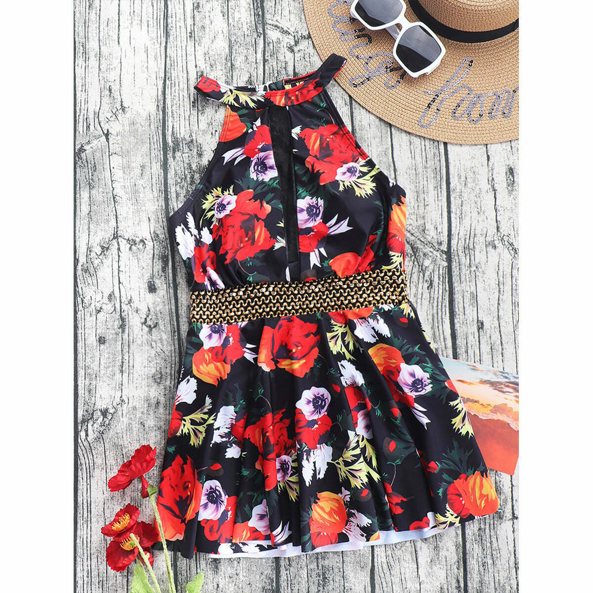 Y2K Aesthetic Coquette Style Cargo Skirt Swimsuit - Vintage-inspired Fashion for Women Y2K Aesthetic Coquette Style Cargo Skirt Swimsuit - Vintage-inspired Fashion for Women