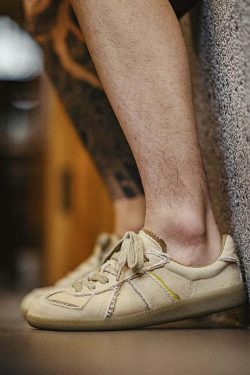 Y2K Aesthetic Coquette Style Cargo Skirt with Vintage Military Sneakers