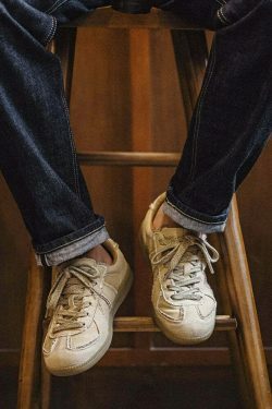 Y2K Aesthetic Coquette Style Cargo Skirt with Vintage Military Sneakers