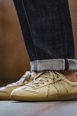 Y2K Aesthetic Coquette Style Cargo Skirt with Vintage Military Sneakers