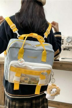 Y2K Aesthetic Coquette Style Cute Bear Backpack with Multi Pockets