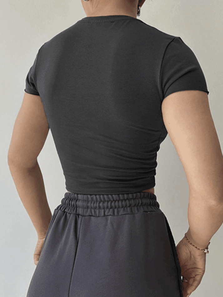 Y2K Aesthetic Coquette Style Cute Crop Top for Women - Grunge Fashion with Pastel Goth Vibes Y2K Aesthetic Coquette Style Cute Crop Top for Women - Grunge Fashion with Pastel Goth Vibes