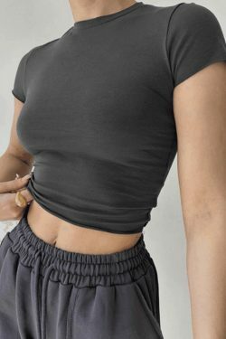 Y2K Aesthetic Coquette Style Cute Crop Top for Women - Grunge Fashion with Pastel Goth Vibes