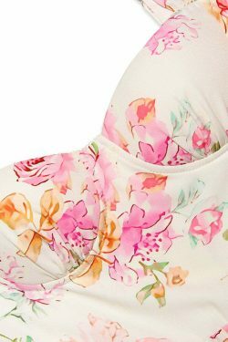 Y2K Aesthetic Coquette Style Floral Midi Dress for Women - Vintage Inspired Fashion