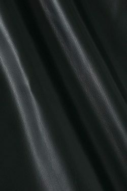 Y2K Aesthetic Coquette Style: Fringe Hem Faux Leather Midi Skirt