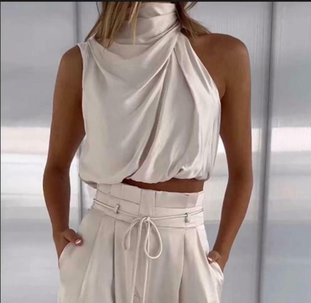 Y2K Aesthetic Coquette Style: Grunge Crop Top & Wide Leg Pants Suit Y2K Aesthetic Coquette Style: Grunge Crop Top & Wide Leg Pants Suit