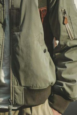 Y2K Aesthetic Coquette Style Grunge Fashion Cargo Skirt Hoodie - MA-1 Flight Jacket