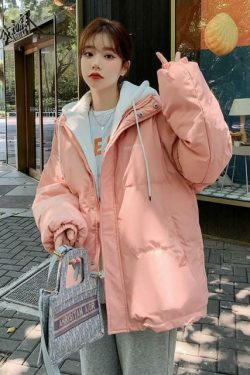 Y2K Aesthetic Coquette Style Grunge Fashion Puffer Jacket