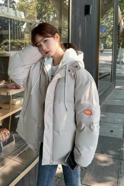 Y2K Aesthetic Coquette Style Grunge Fashion Puffer Jacket