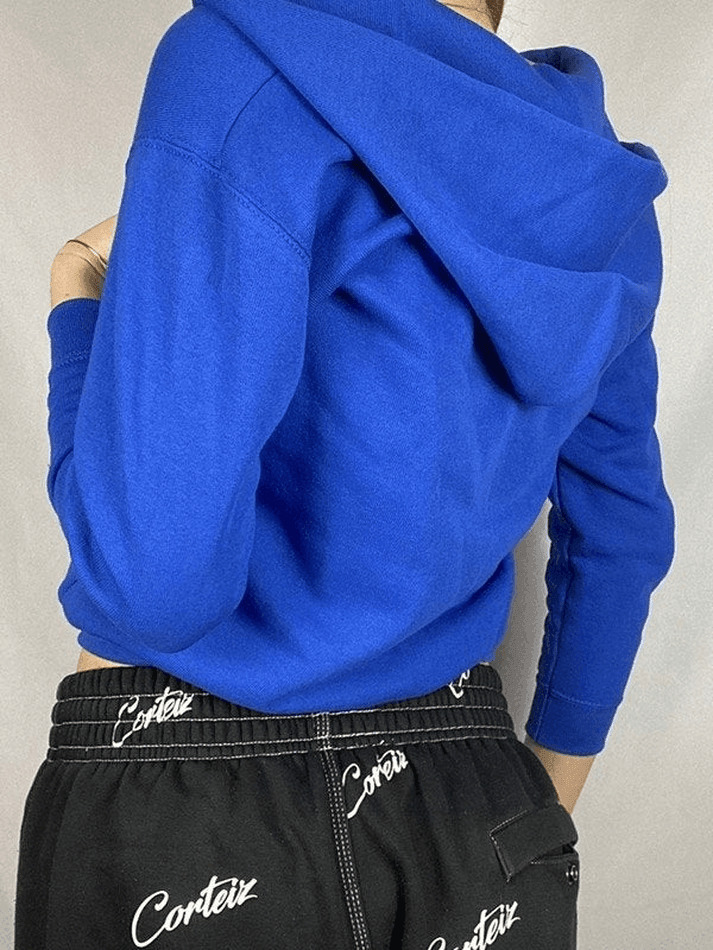 Y2K Aesthetic Coquette Style Grunge Hoodie with Zipper Y2K Aesthetic Coquette Style Grunge Hoodie with Zipper