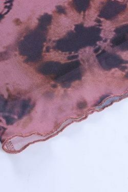 Y2K Aesthetic Coquette Style Grunge Outfit with Tie Dye Skirt