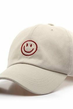 Y2K Aesthetic Coquette Style Grunge Outfits Cargo Skirt Dark Academia Fashion Fake Smile Dad Hat