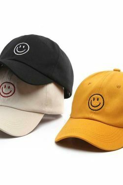 Y2K Aesthetic Coquette Style Grunge Outfits Cargo Skirt Dark Academia Fashion Fake Smile Dad Hat