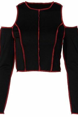 Y2K Aesthetic Coquette Style Long Sleeve Top in Pastel Goth Grunge Fashion