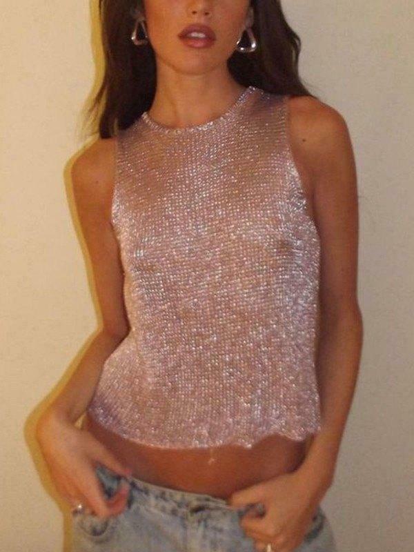 Y2K Aesthetic Coquette Style Metallic Tank Top - Grunge Fashion with Pastel Goth Vibe Y2K Aesthetic Coquette Style Metallic Tank Top - Grunge Fashion with Pastel Goth Vibe