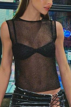 Y2K Aesthetic Coquette Style Metallic Tank Top - Grunge Fashion with Pastel Goth Vibe