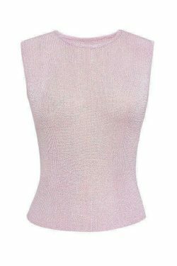 Y2K Aesthetic Coquette Style Metallic Tank Top - Grunge Fashion with Pastel Goth Vibe