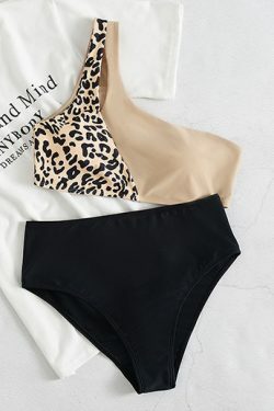 Y2K Aesthetic Coquette Style Multicolor Leopard Bikini with Sexy Contrast - Women's Fashion