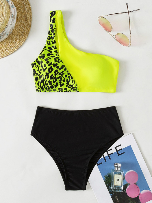 Y2K Aesthetic Coquette Style Multicolor Leopard Bikini with Sexy Contrast - Women's Fashion