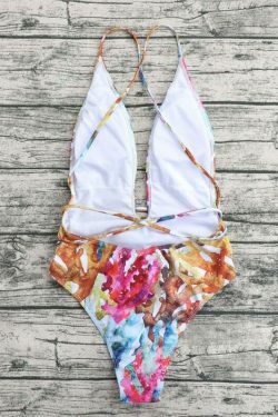 Y2K Aesthetic Coquette Style One-Piece Beach Swimsuit