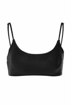 Y2K Aesthetic Coquette Style Plain Cami Bralette Crop Top for Women - Grunge Fashion