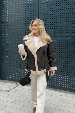 Y2K Aesthetic Coquette Style Reversible Jacket for Women - Grunge & Pastel Goth Fashion