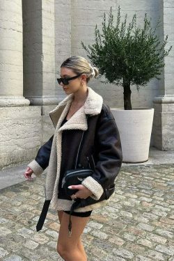 Y2K Aesthetic Coquette Style Reversible Jacket for Women - Grunge & Pastel Goth Fashion