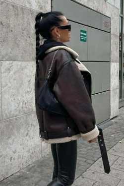 Y2K Aesthetic Coquette Style Reversible Jacket for Women - Grunge & Pastel Goth Fashion