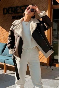 Y2K Aesthetic Coquette Style Reversible Jacket for Women - Grunge & Pastel Goth Fashion