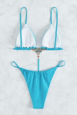 Y2K Aesthetic Coquette Style Sexy Backless Beach Bikini