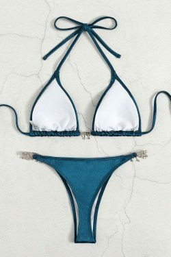Y2K Aesthetic Coquette Style Sexy Diamond Pendant Beach Bikini