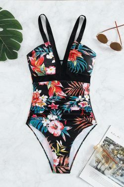 Y2K Aesthetic Coquette Style Sexy Print Swimsuit - Retro Chic Beachwear for Women