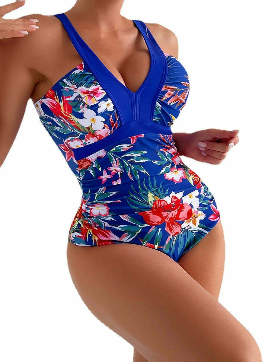 Y2K Aesthetic Coquette Style Sexy Print Swimsuit - Retro Chic Beachwear for Women