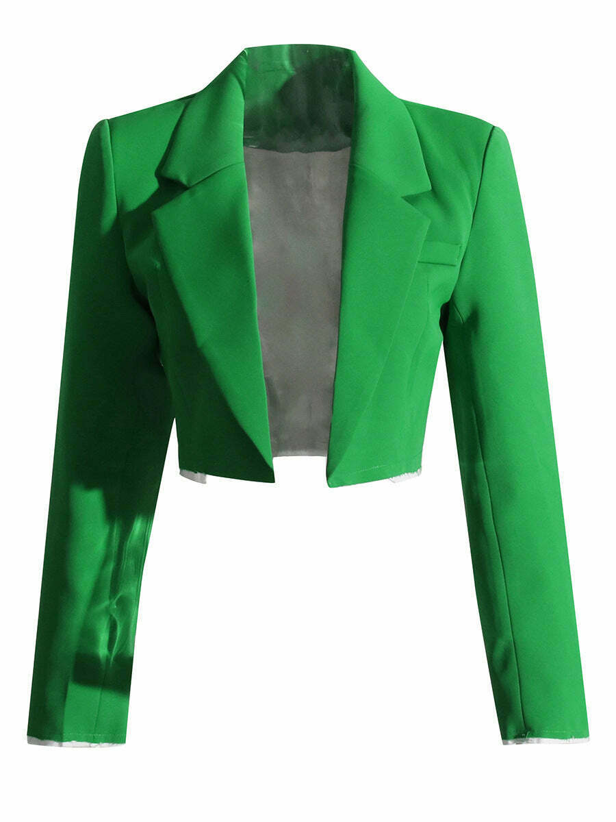 Y2K Aesthetic Coquette Style Short Jacket and Pants Suit for Women - Grunge Fashion Outfit